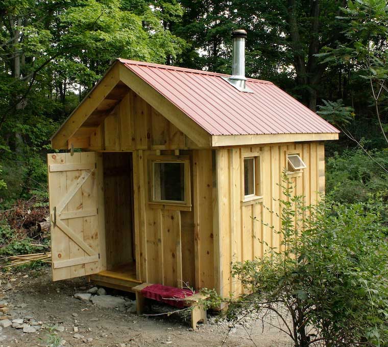 outdoor wood burning sauna